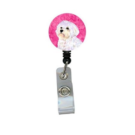 TEACHER'S AID Maltese Retractable Badge Reel Or Id Holder With Clip TE238140